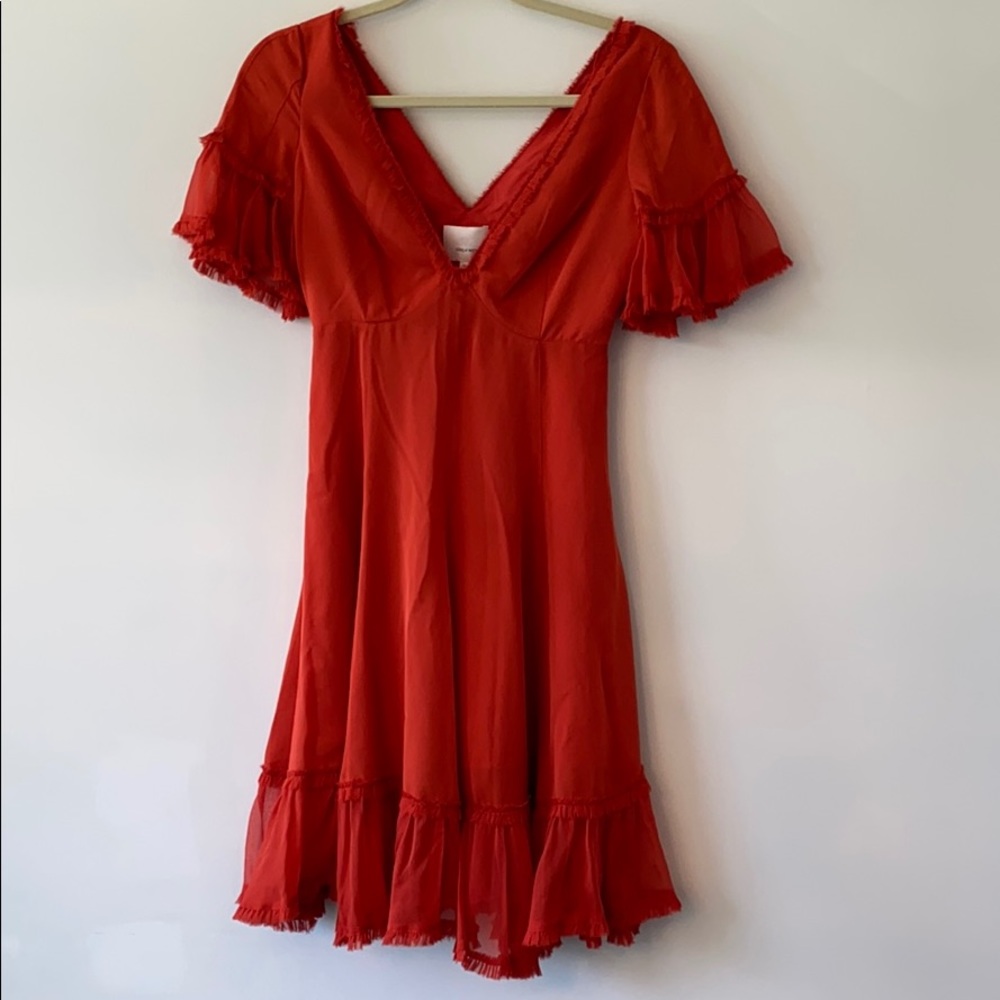 Cinq a Sept. Silk Ruffle Dress. Size 00